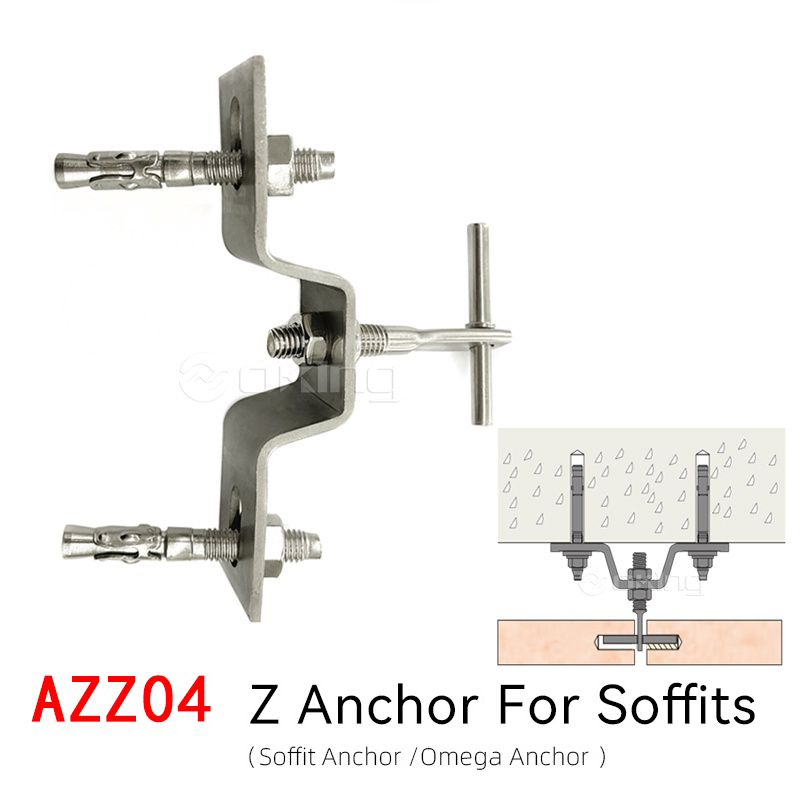 AZZ04 rozsdamentes acél Omega konzol Nature Stone burkoláshoz és rögzítéshez
