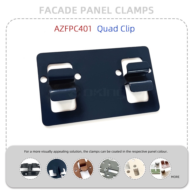 AZFPC401 Quad Clip rozsdamentes acél homlokzati panelbilincs rendszer