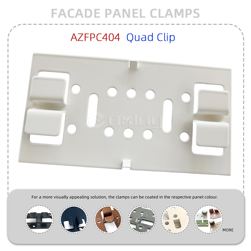AZFPC404 Quad Clip rozsdamentes acél homlokzati panelbilincs rendszer