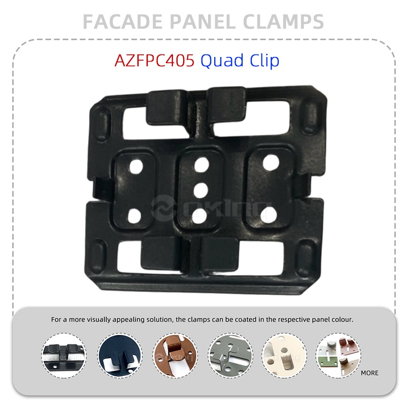 AZFPC405 Quad Clip rozsdamentes acél homlokzati panelbilincs rendszer