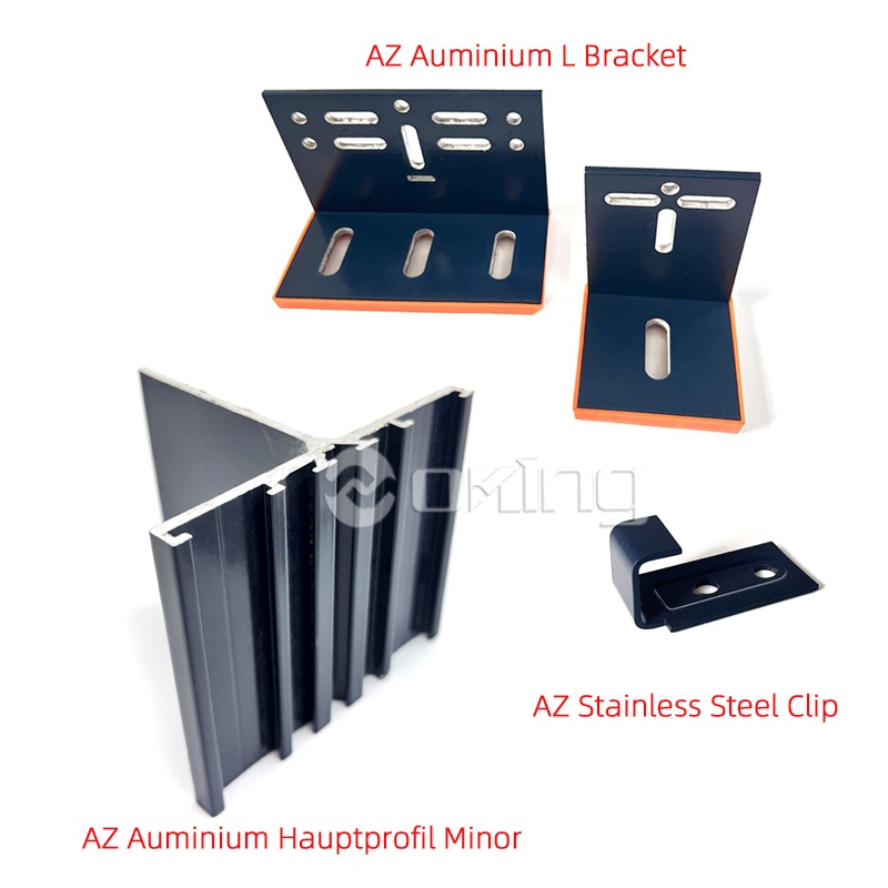 Professzionális épülethomlokzati szerelési rendszer rejtett/világos rögzítéssel terrakotta kerámia panelekhez